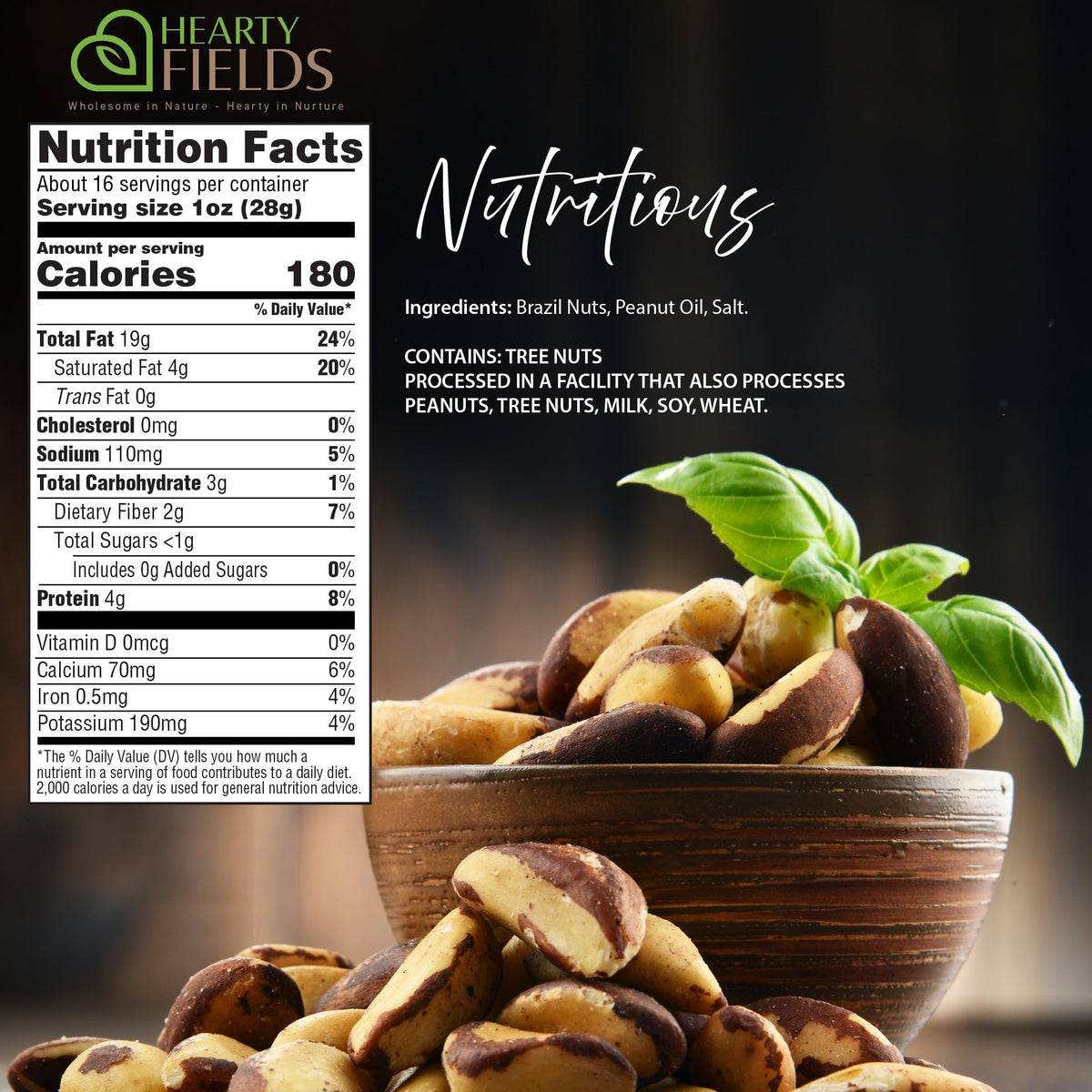 Nut Cravings Hearty Fields Brazil Nuts eco-packaging highlighting sustainable packaging.