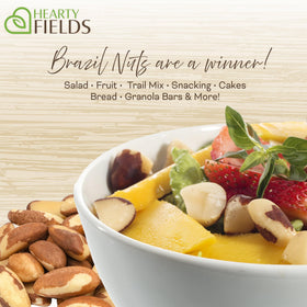 Nut Cravings Hearty Fields Brazil Nuts gluten-free snack packed with minerals.