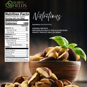 Nut Cravings Hearty Fields Brazil nuts in a bowl, ideal keto and paleo snack.