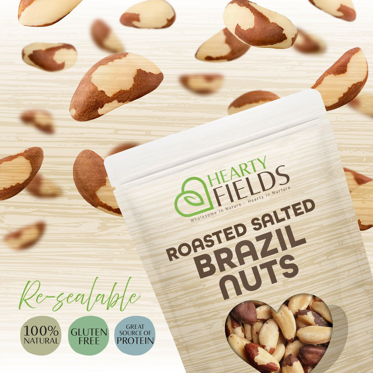 Nut Cravings Hearty Fields Brazil Nuts serving bowl ready for on-the-go snacking.