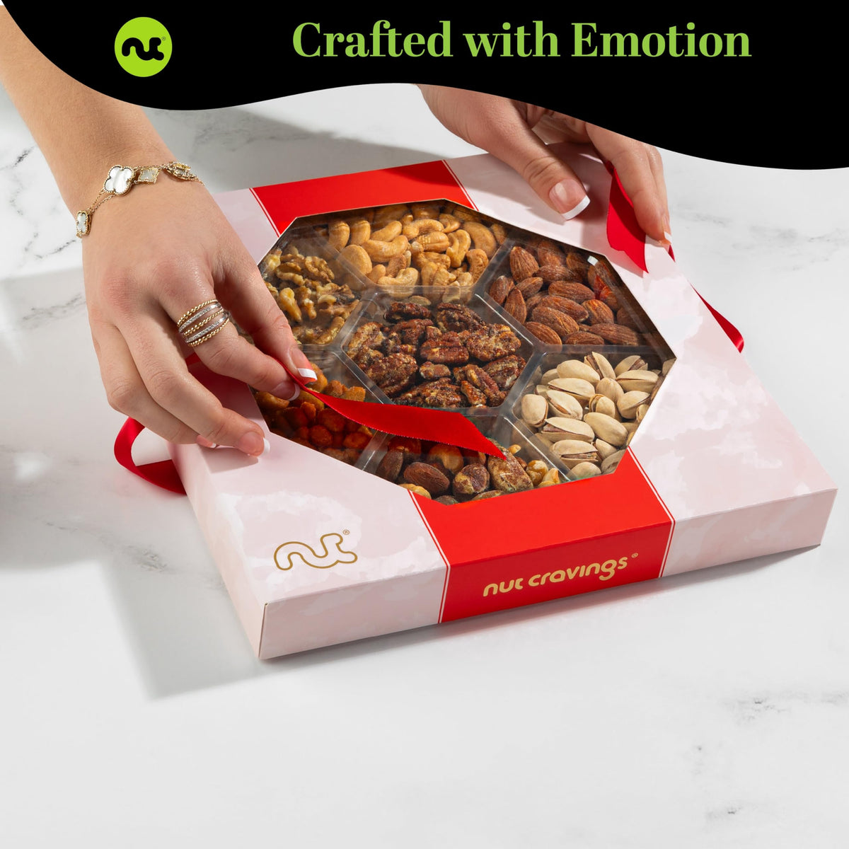 Nut Cravings honey-glazed peanuts closeup with glossy coating