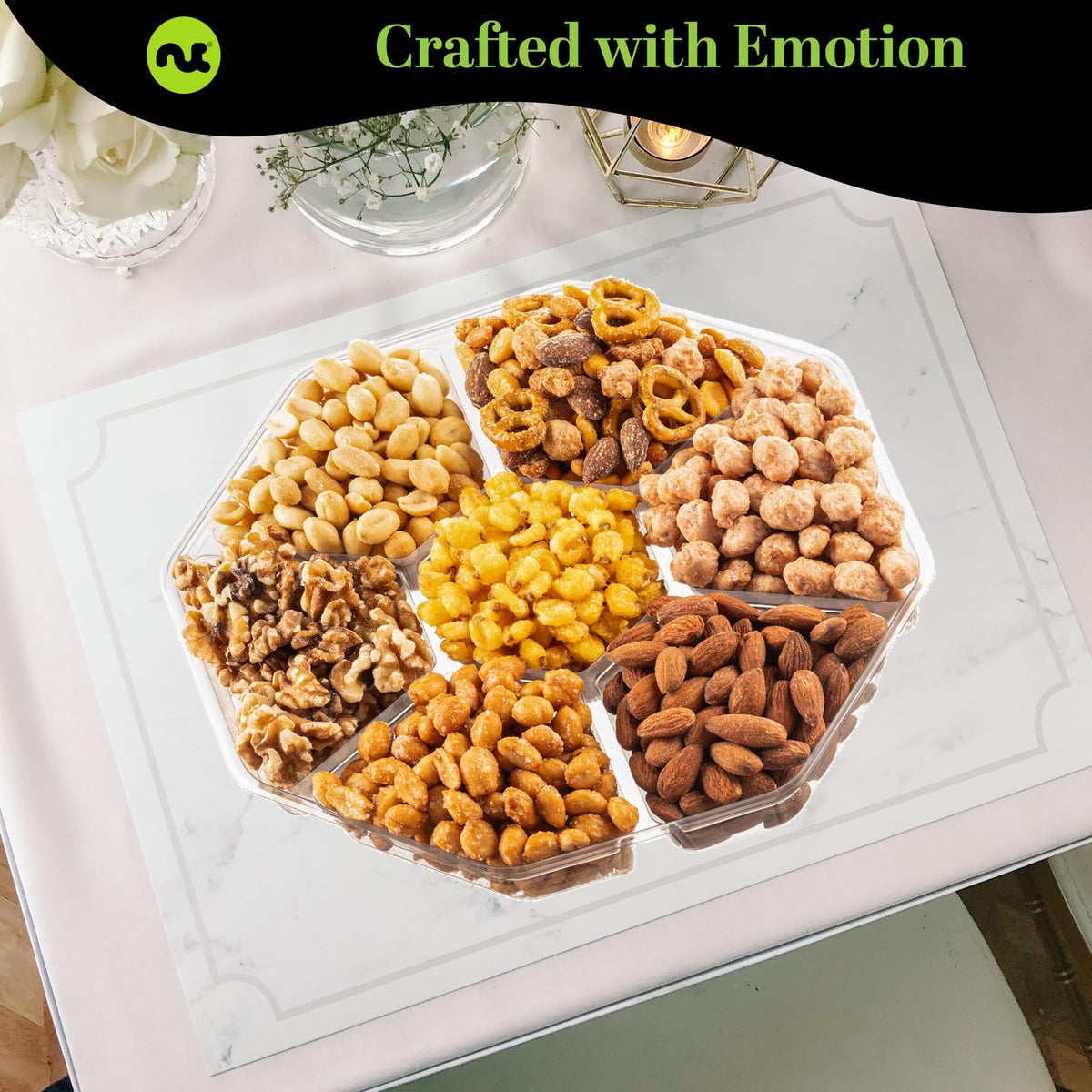 Nut Cravings honey roasted peanuts close-up highlighting crunchy, savory notes.