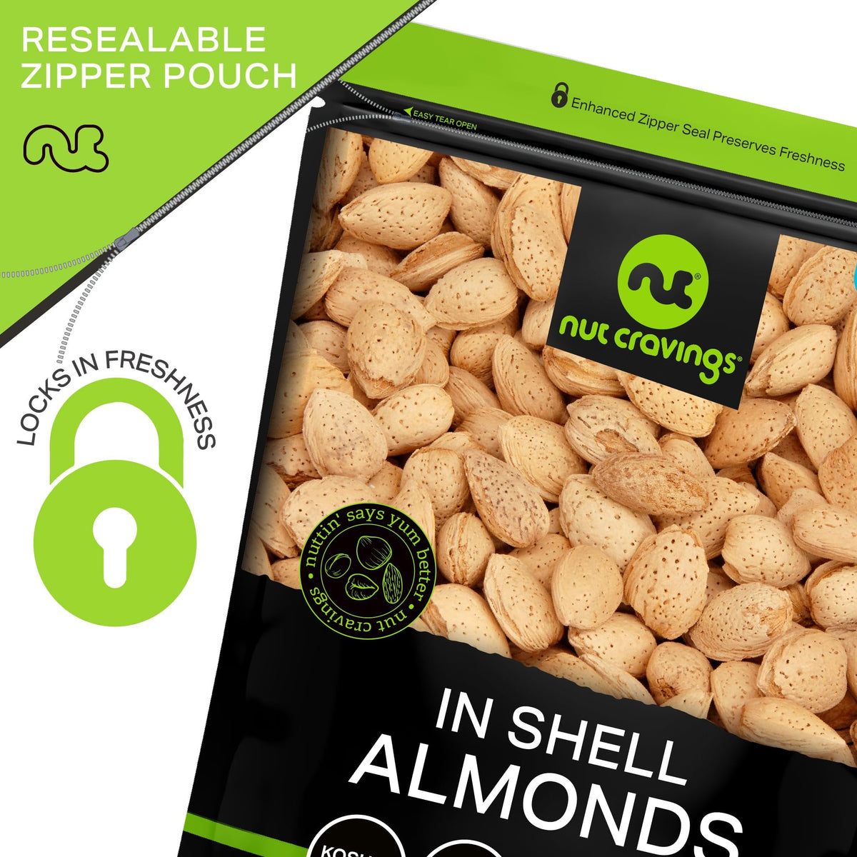 Nut Cravings almonds in shell ready for healthy snacking or recipes
