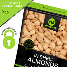 Nut Cravings almonds in shell ready for healthy snacking or recipes