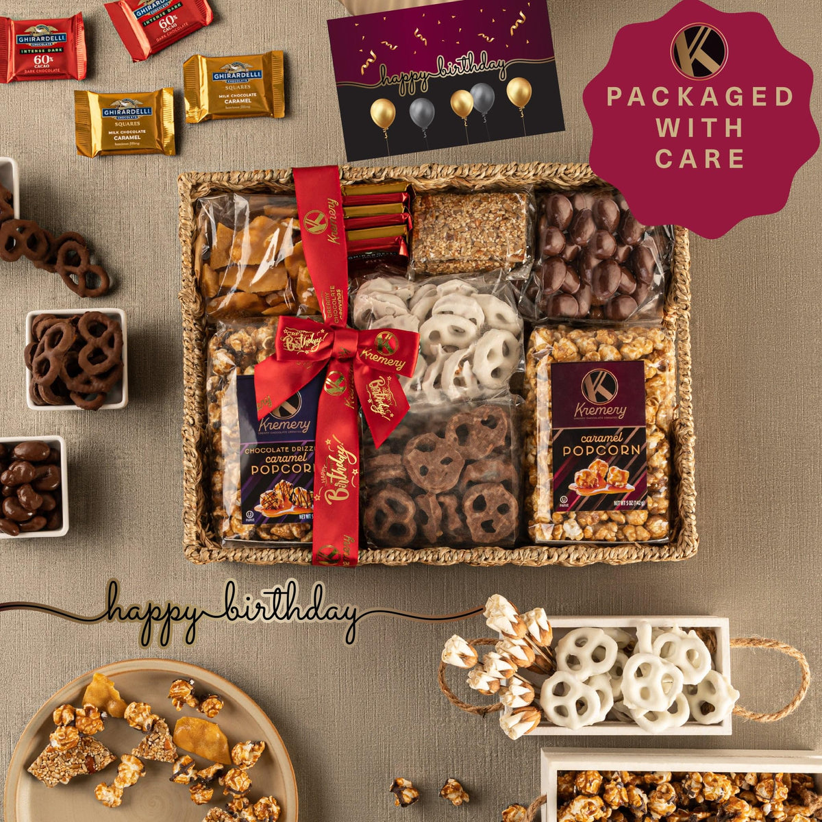 Nut Cravings Kremery chocolate-coated pretzels, indulgent texture.