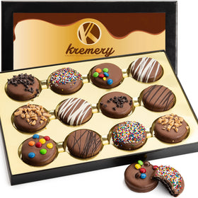 Nut Cravings Kremery cookies covered in chocolate for a premium tasting gift.