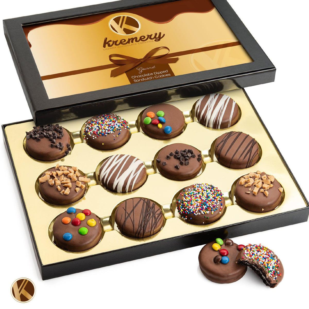 Nut Cravings Kremery gift box with black and gold packaging feels deluxe.
