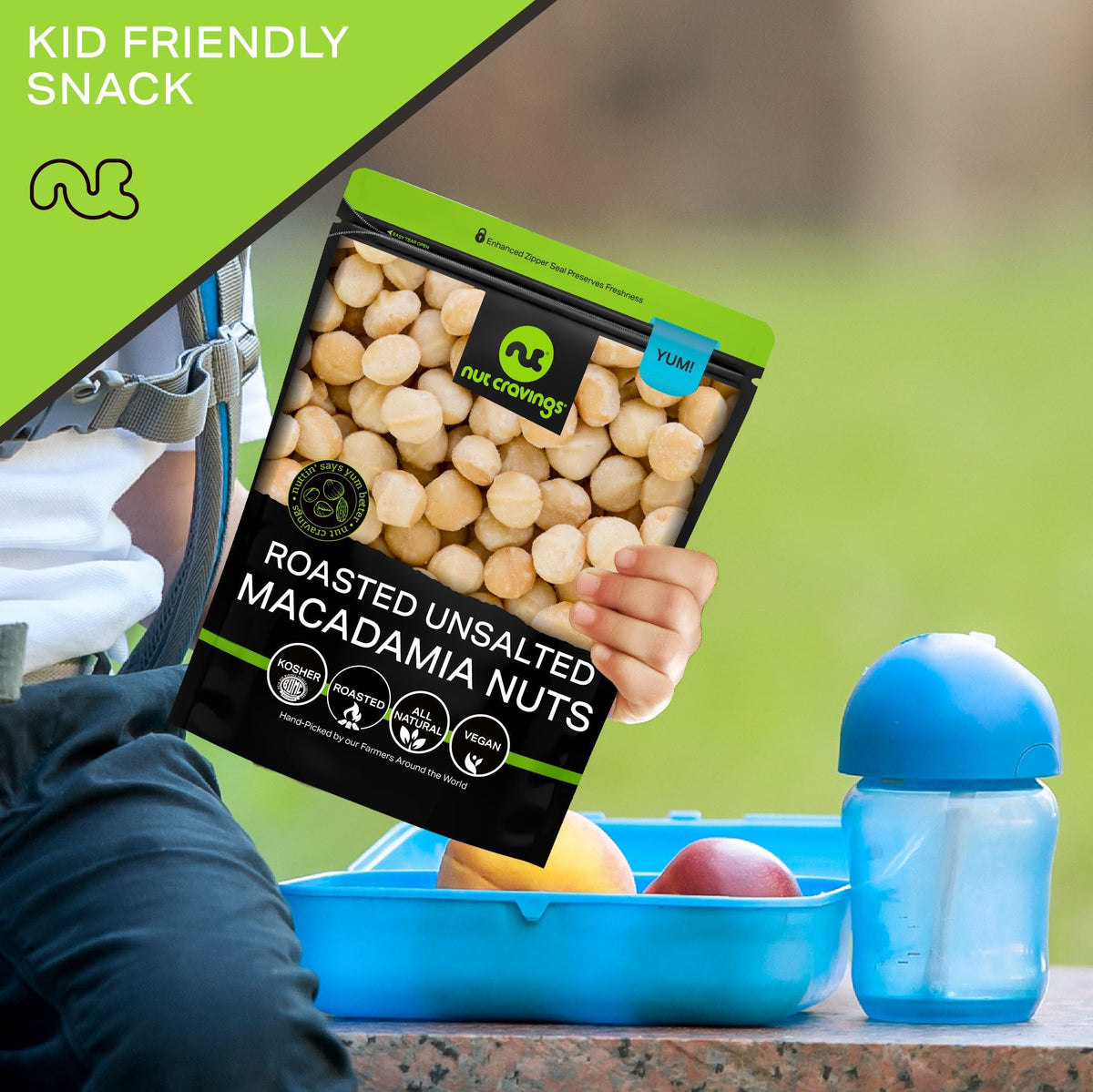 Nut Cravings roasted macadamia nuts enjoyed by the family