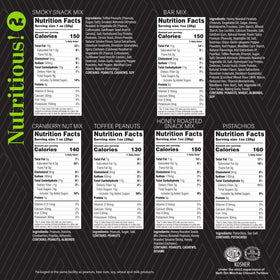 Nut Cravings mixed nuts collection displaying 12 assortments for gifting.