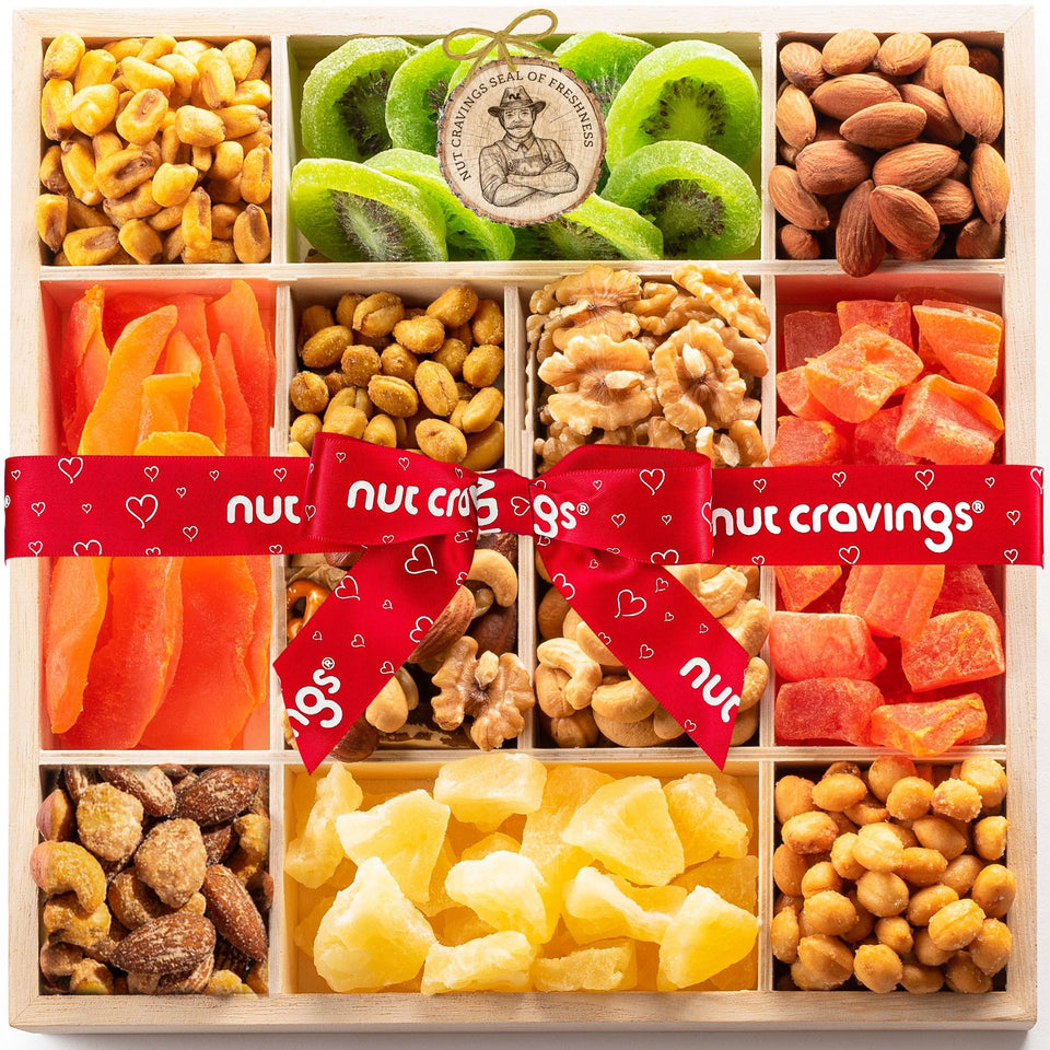 Nut Cravings mothers-day-treats wooden tray gift display for sharing