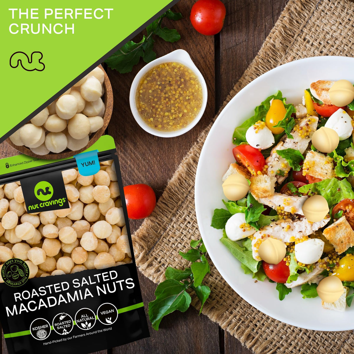 Nut Cravings on-the-go snack in a tote, ready for travel.