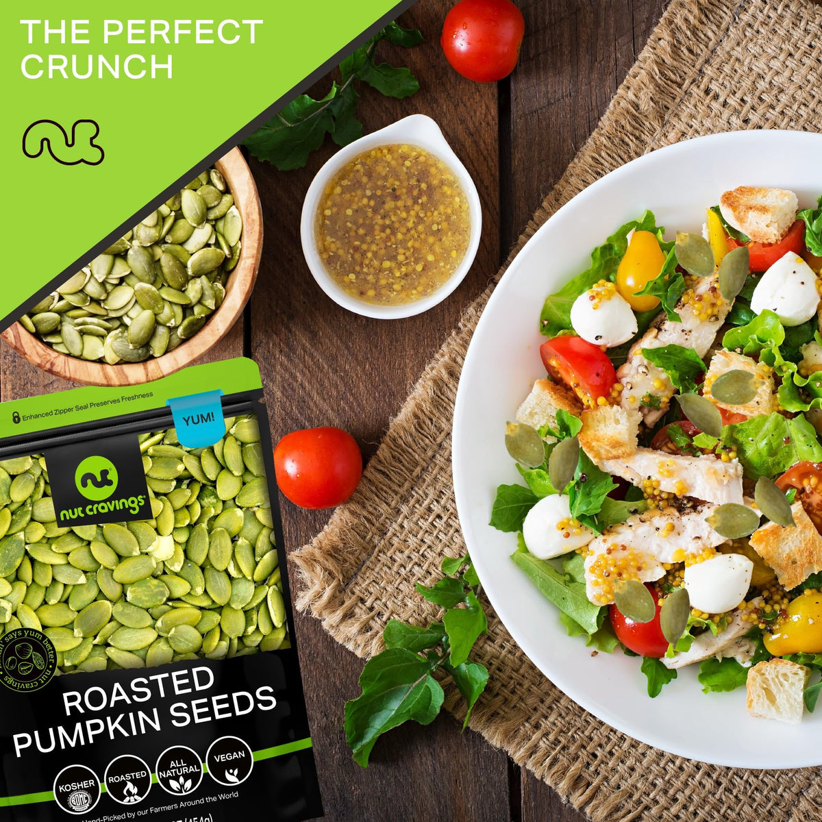 Nut Cravings trail mix idea with pepitas adds texture and flavor
