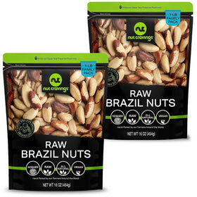 Nut Cravings raw Brazil nuts in a resealable bag preserving freshness.