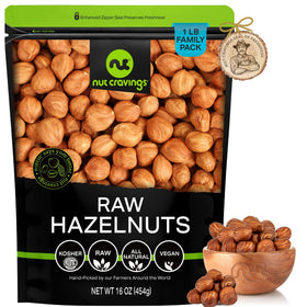 Nut Cravings raw hazelnuts from Oregon, delicious for snacking.