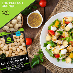 Nut Cravings raw macadamia nuts ideal for solo snacking and recipes.