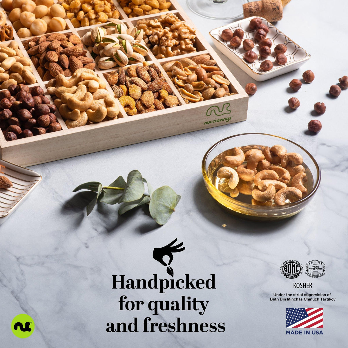 Nut Cravings reusable wooden tray keepsake: eco-friendly gift presentation you can reuse