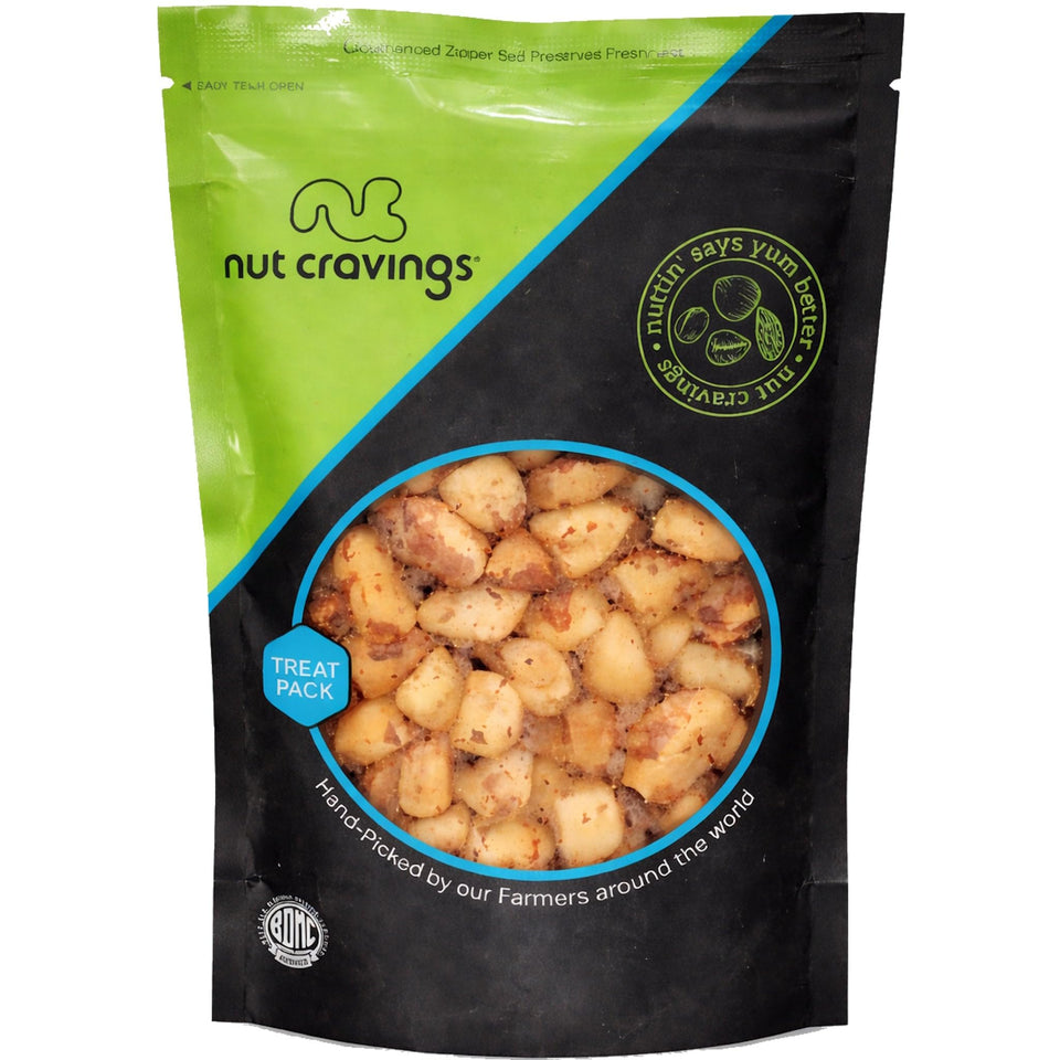 Nut Cravings roasted Brazil nuts offer a crunchy, versatile snack.