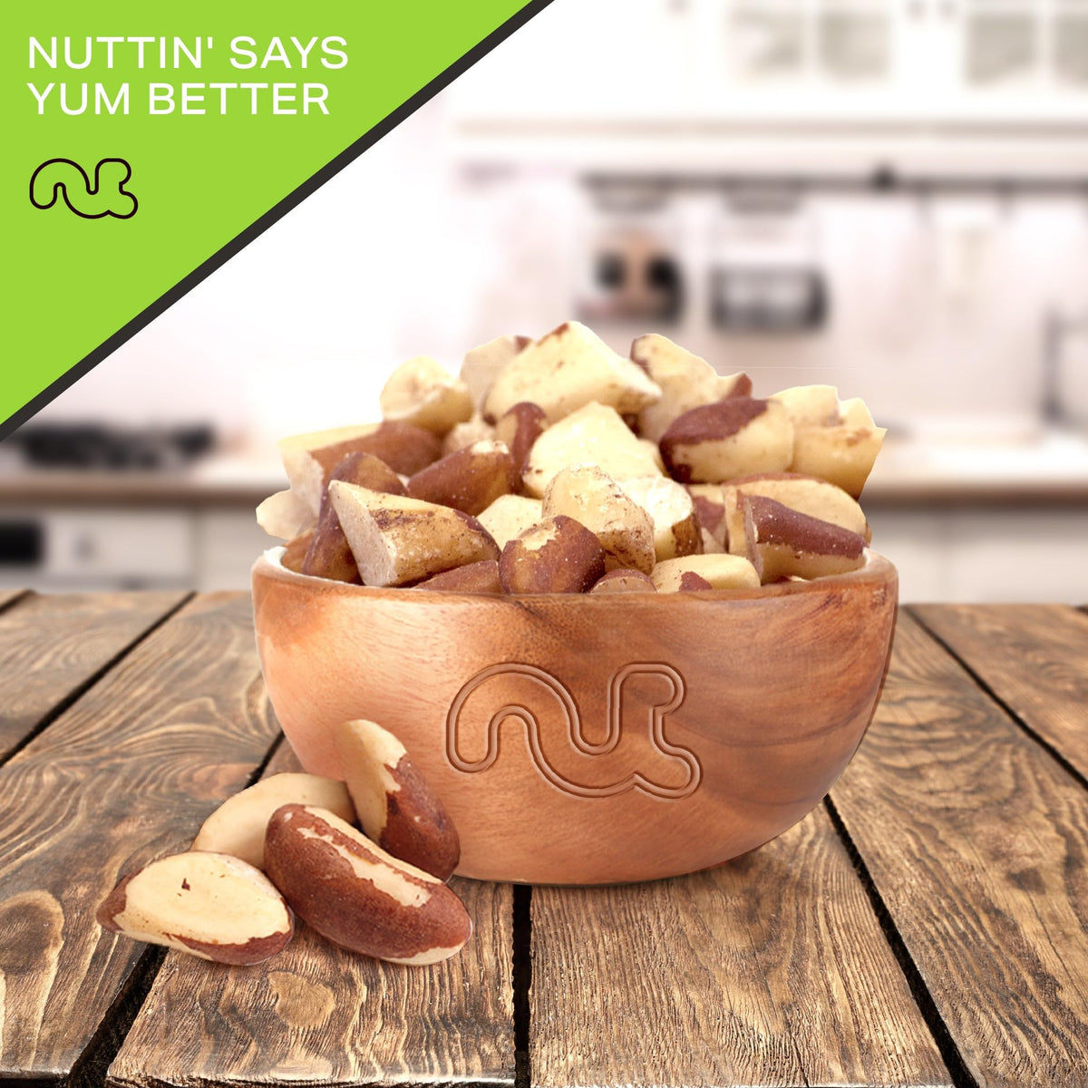 Nut Cravings Brazil nuts on shelf showing freshness