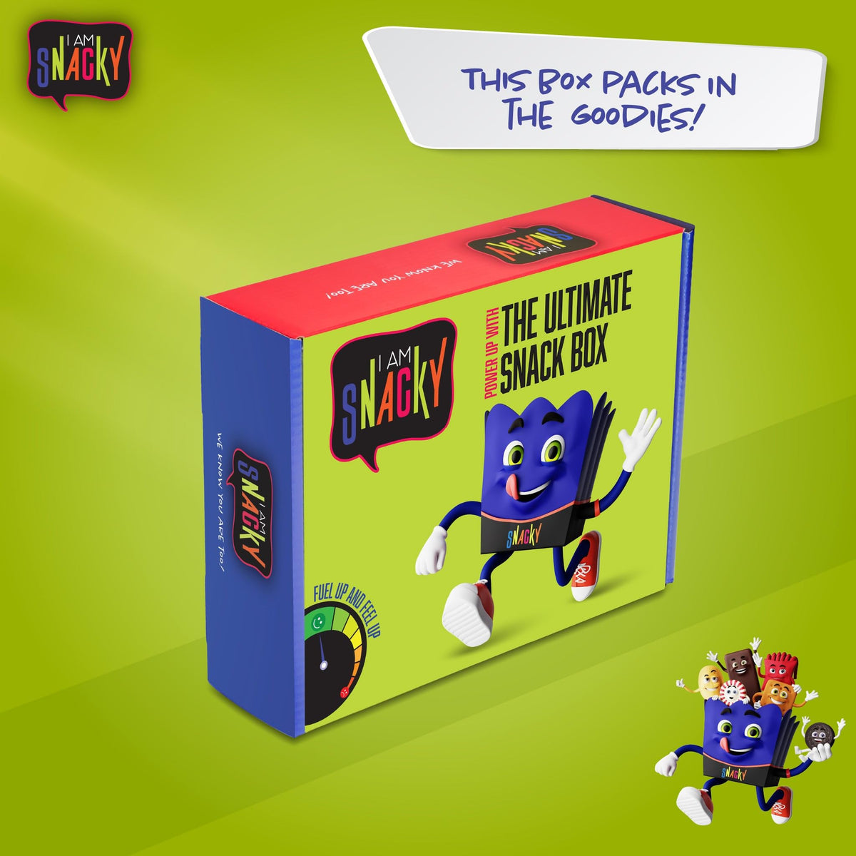 Nut Cravings SNACKY party pack branding on the box enhances gift appeal.