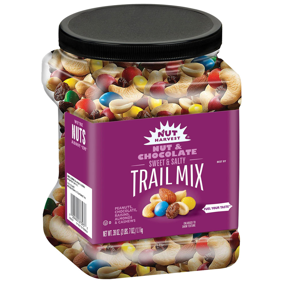 Nut Harvest Nut & Chocolate Mix jar, premium snack for day-long energy