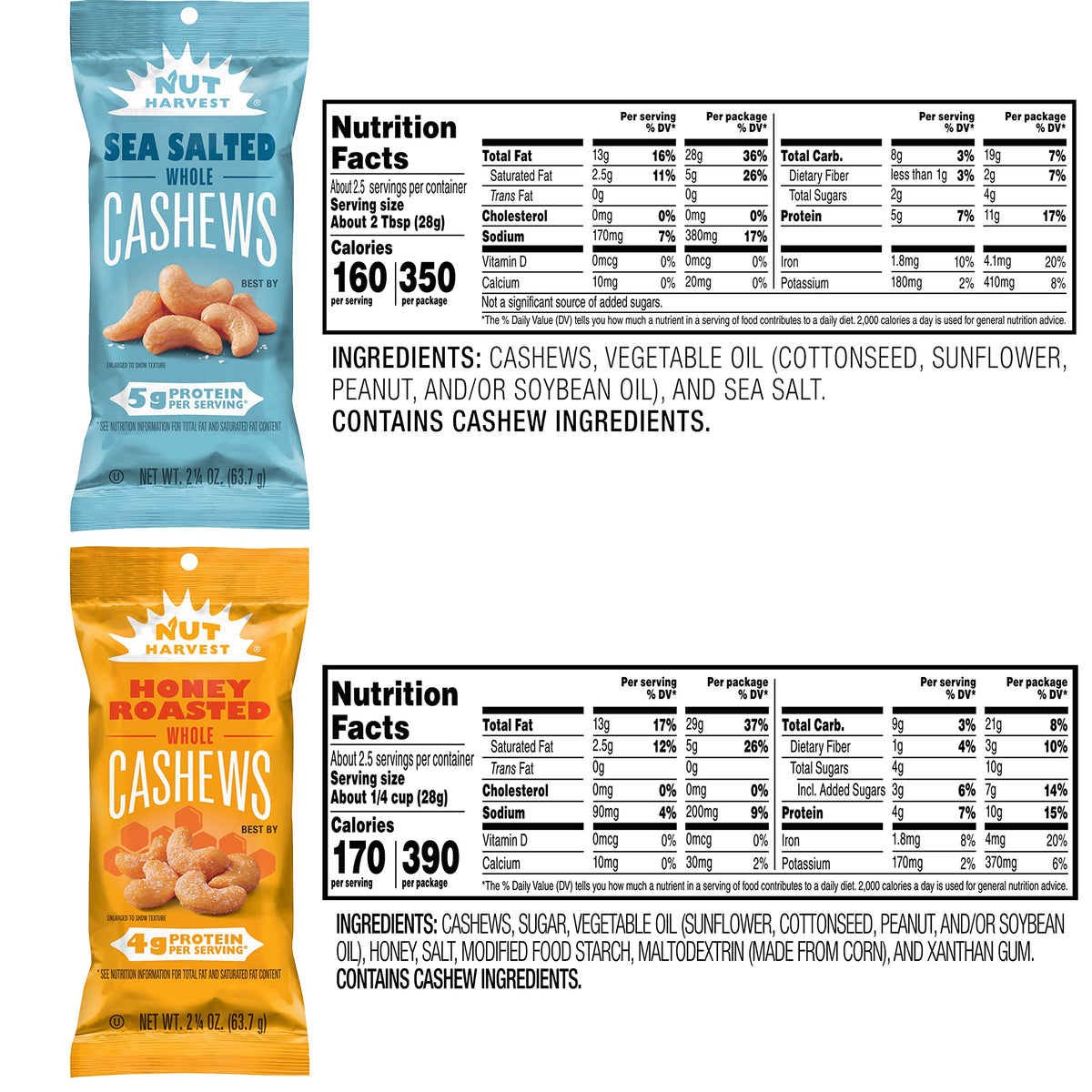 Nut Harvest on-the-go snack pack supports active days.