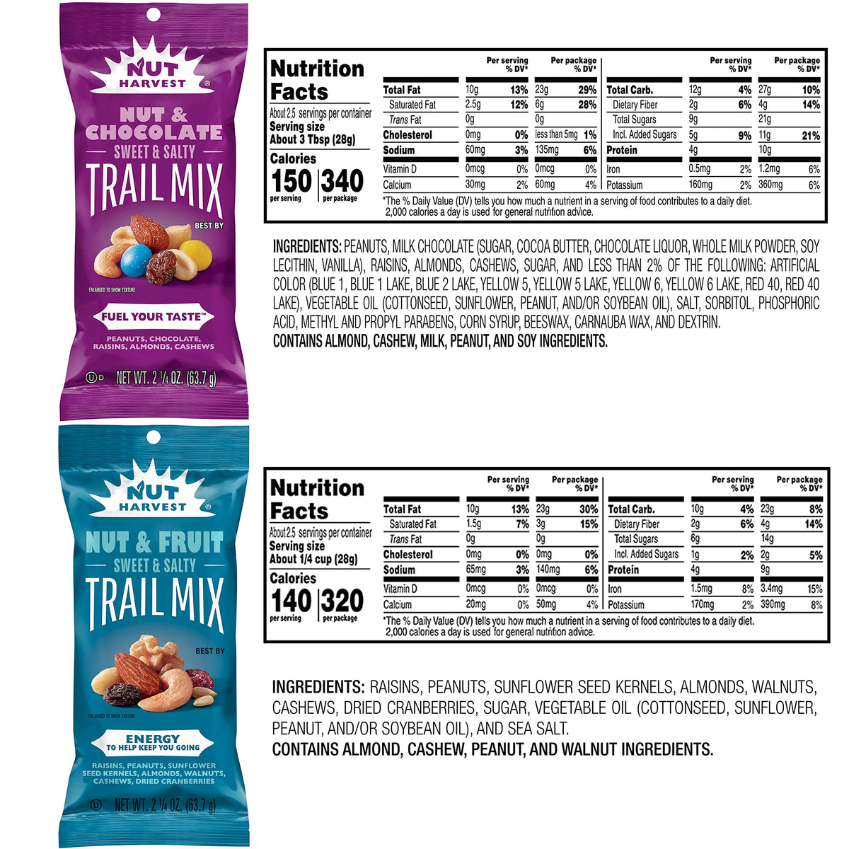 Nut Harvest Resealable Pouch preserves freshness for later snacks