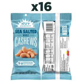 Nut Harvest roasted sea salted cashews offer a rich aroma and crunch.