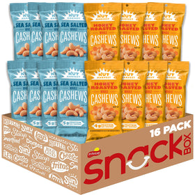 Nut Harvest sweet-salty cashews variety pack for on-the-go snacking.