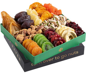 Nut Haven basket dimensions and net weight stated on packaging.