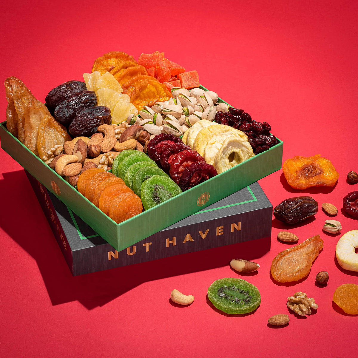 Nut Haven kosher vegan certification label on the box.
