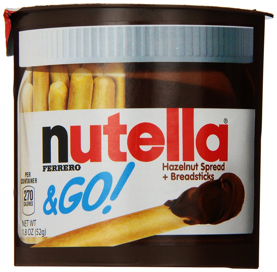 Nutella and Go snack packs box with single-serve portions for easy lunchbox packing