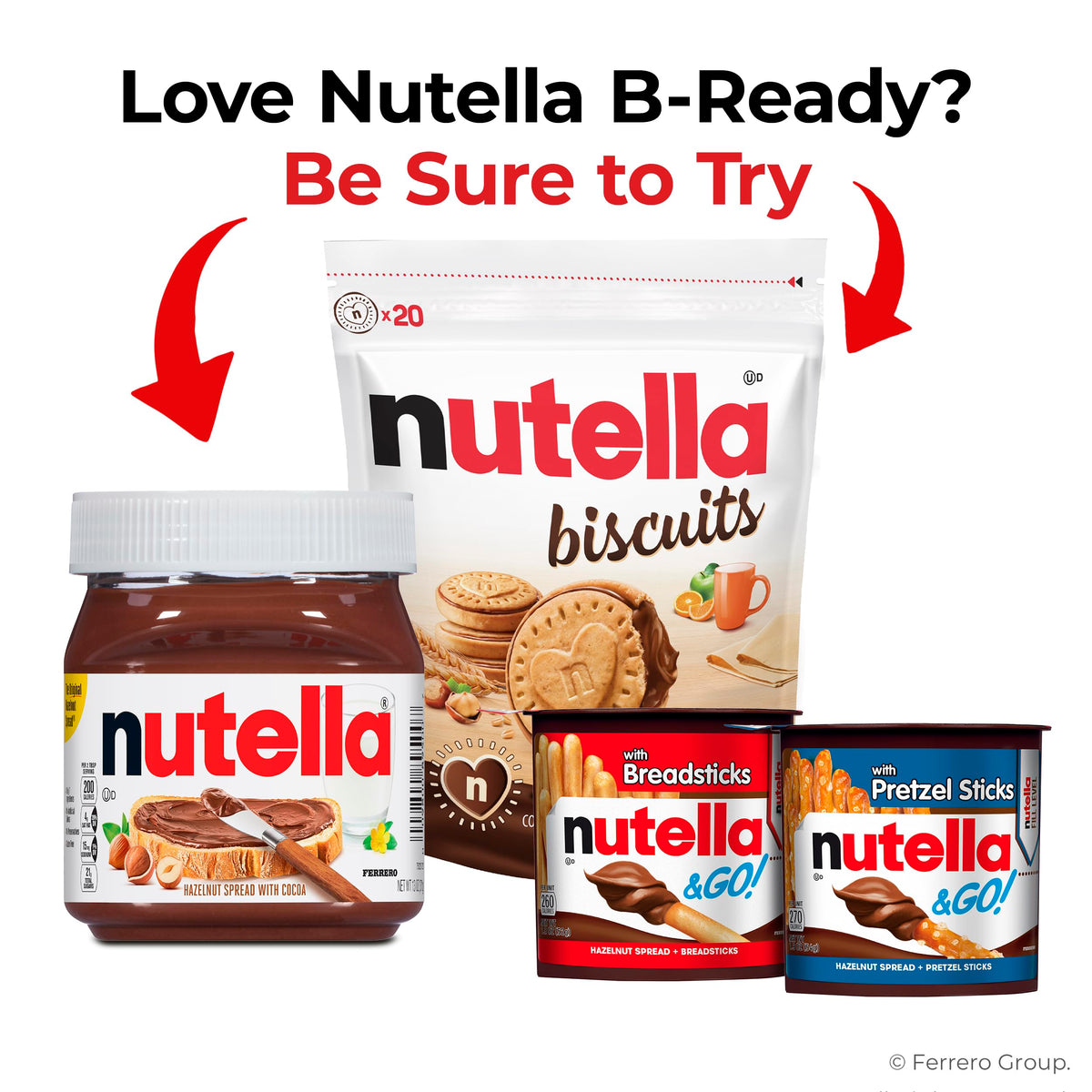 Nutella B-ready on-the-go snack for road trips and watch parties