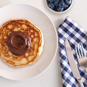 Nutella on banana slices for a fast, snackable treat.