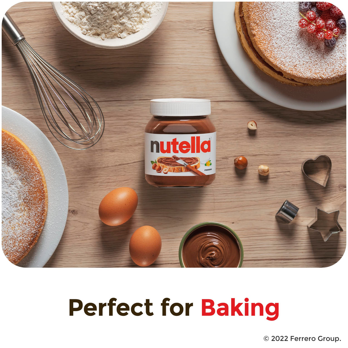Nutella croissant topping enhances pastries with cacao and hazelnut goodness.