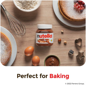 Nutella croissant topping enhances pastries with cacao and hazelnut goodness.