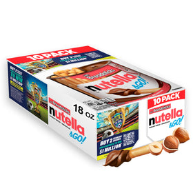 Nutella & Go! chocolate hazelnut spread with breadsticks for quick dipping