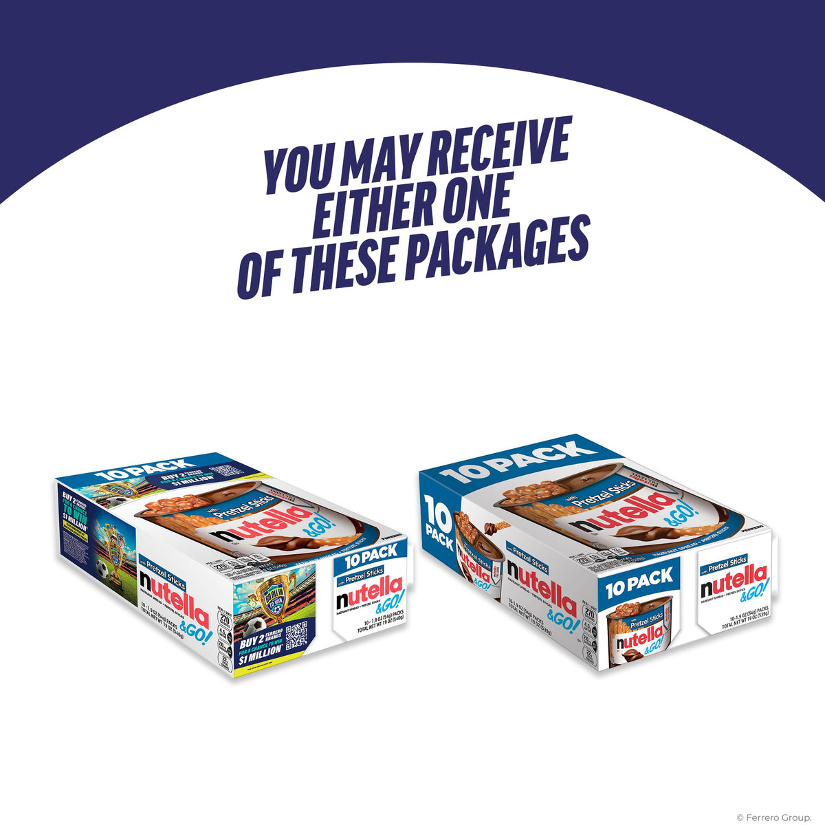 Nutella & GO! packs ideal for party favors and sharing.