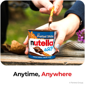 Nutella & GO! salty-sweet bite pairing hazelnut spread with crisp pretzels.