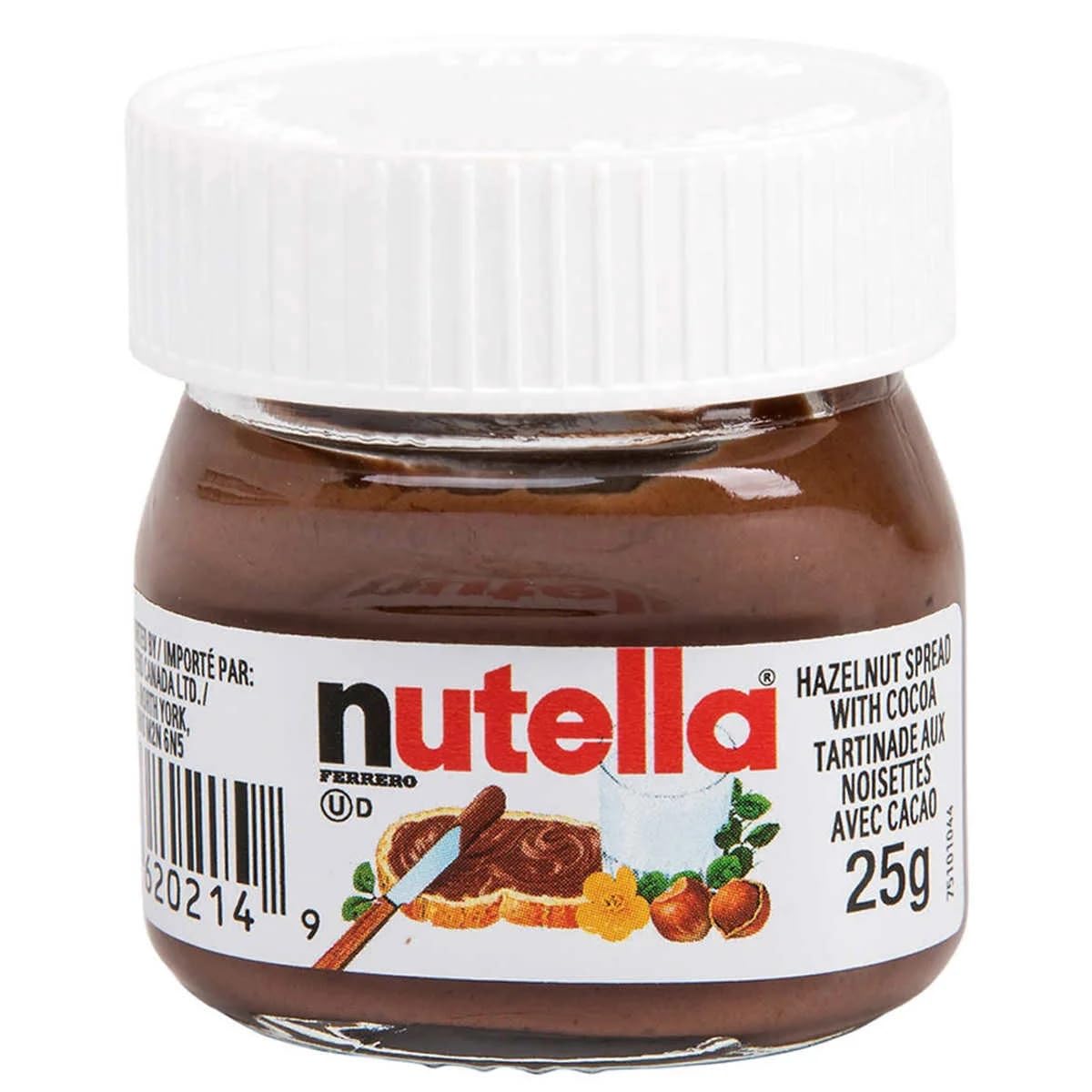 Nutella hazelnut spread case of 64 jars displayed for sharing