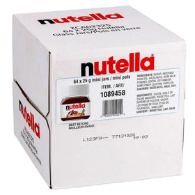 Nutella hazelnut spread glass jar closeup showing creamy texture for easy spreading