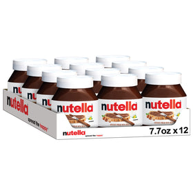 Nutella hazelnut spread jar shows creamy texture ideal for quick breakfasts.