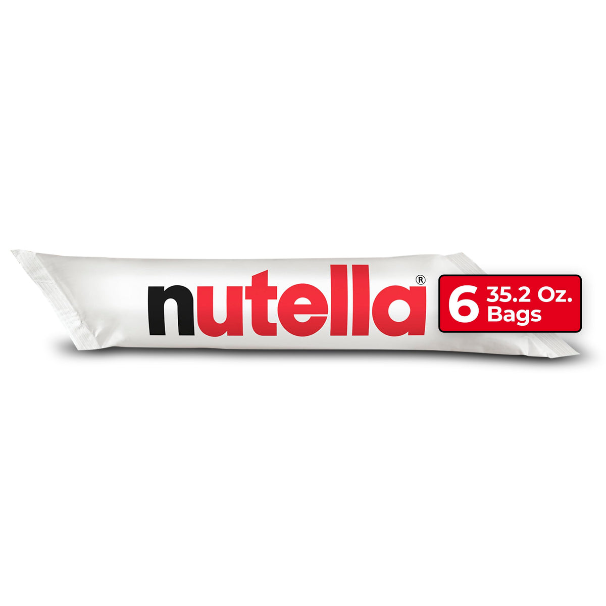 Nutella hazelnut spread piping bags six-pack for bakery use.