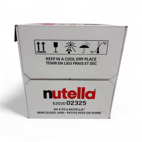 Nutella hazelnut spread mini bottle with resealable lid showing freshness