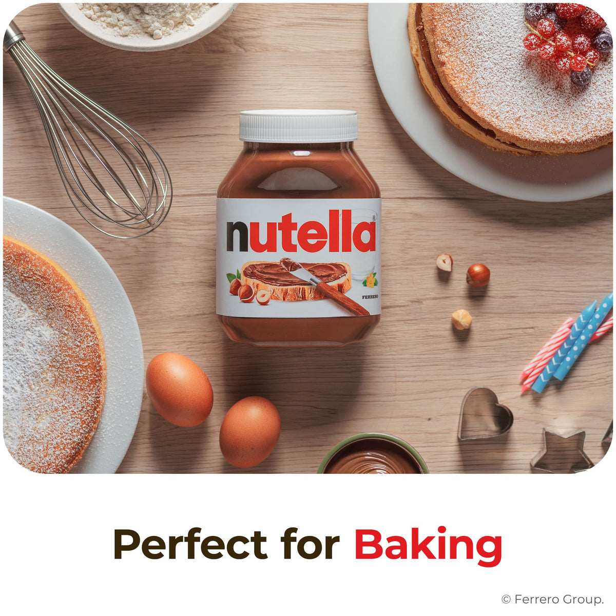 Nutella jar and spoon ready for dipping and sharing.