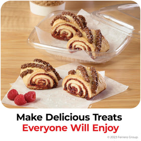 Nutella creamy hazelnut spread texture ideal for filling and topping.