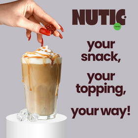 Nutic coffee-infused bite offers a satisfying crunch and velvety chocolate melt.