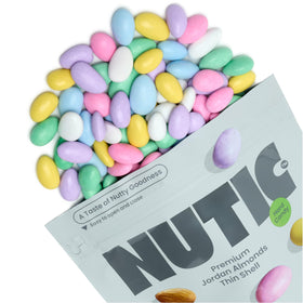 Nutic Thin Shell Jordan almonds pack shot for weddings and celebrations