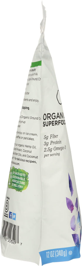 Nutiva chia seeds topping on salad for crunch and value