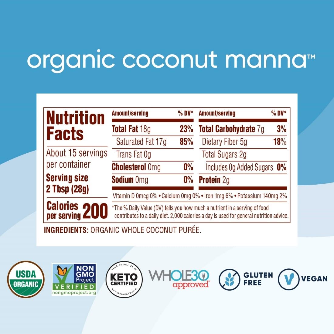 Nutiva Coconut Manna on toast, rich coconut flavor.