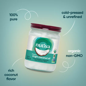 Nutiva Coconut Oil offers a naturally rich aroma for light cooking and finishing dishes.
